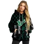 custom south florida bulls distressed flag green black hoodie best selling