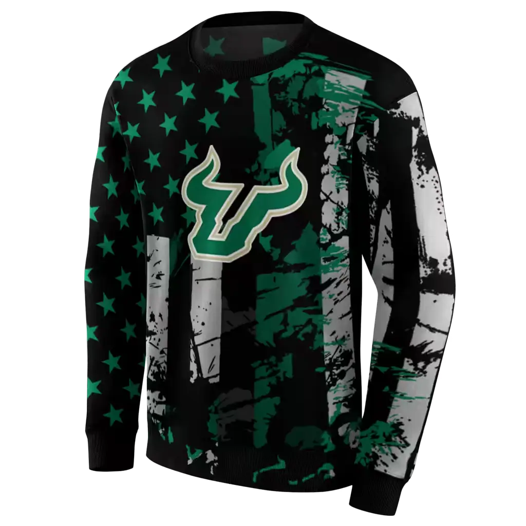 custom south florida bulls distressed flag green black hoodie new arrival custom south florida bulls distressed flag green black hoodie new arrival