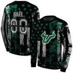 custom south florida bulls distressed flag green black hoodie best selling