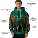custom south florida bulls flame design green hoodie best selling