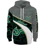 custom south florida bulls hexagonal mesh green black gray hoodie best selling