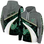 custom south florida bulls hexagonal mesh green black gray hoodie best selling