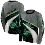 custom south florida bulls hexagonal mesh green black gray hoodie best selling