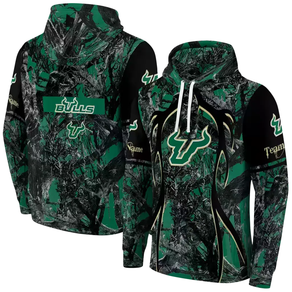 custom south florida bulls hunting theme green black hoodie fashion forward custom south florida bulls hunting theme green black hoodie fashion forward