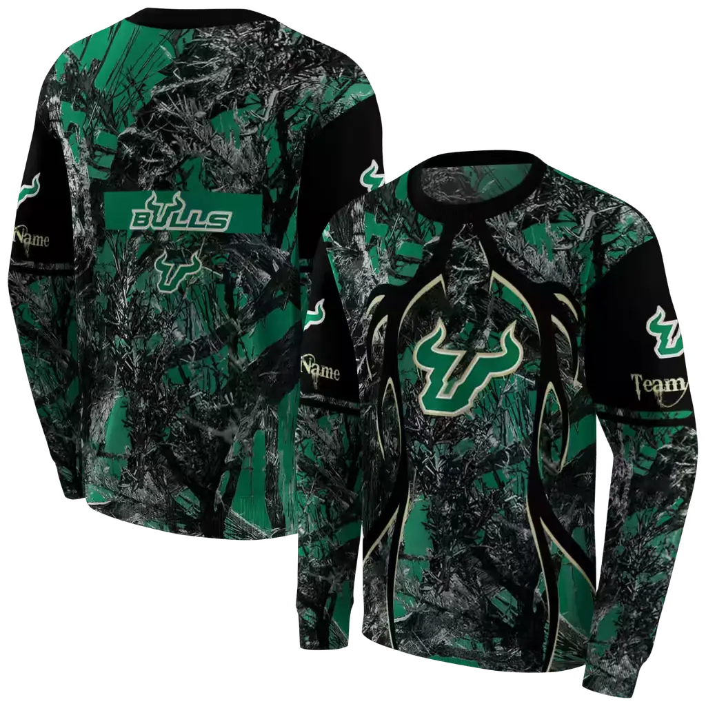 custom south florida bulls hunting theme green black hoodie premium grade custom south florida bulls hunting theme green black hoodie premium grade