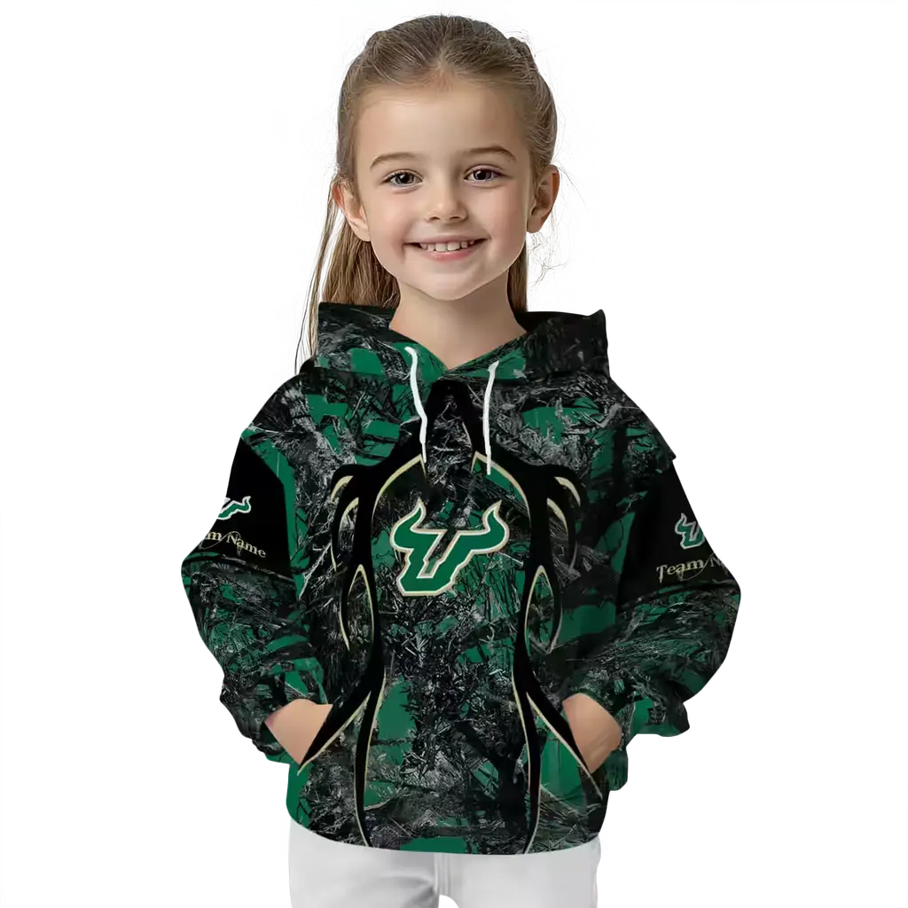 custom south florida bulls hunting theme green black hoodie top rated custom south florida bulls hunting theme green black hoodie top rated