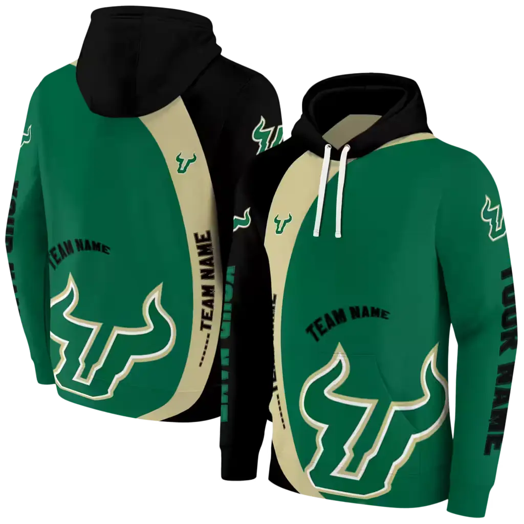 custom south florida bulls minimalist design green black hoodie fashion forward custom south florida bulls minimalist design green black hoodie fashion forward