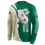 custom south florida bulls peeking snoopy green hoodie best selling