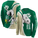 custom south florida bulls peeking snoopy green hoodie best selling