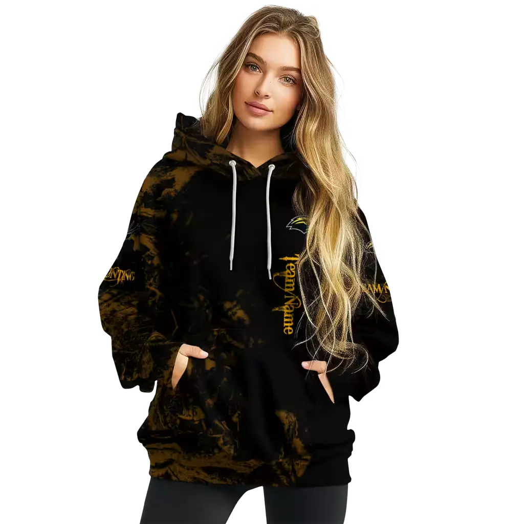 custom southern miss golden eagles deer silhouette black hoodie high quality custom southern miss golden eagles deer silhouette black hoodie high quality