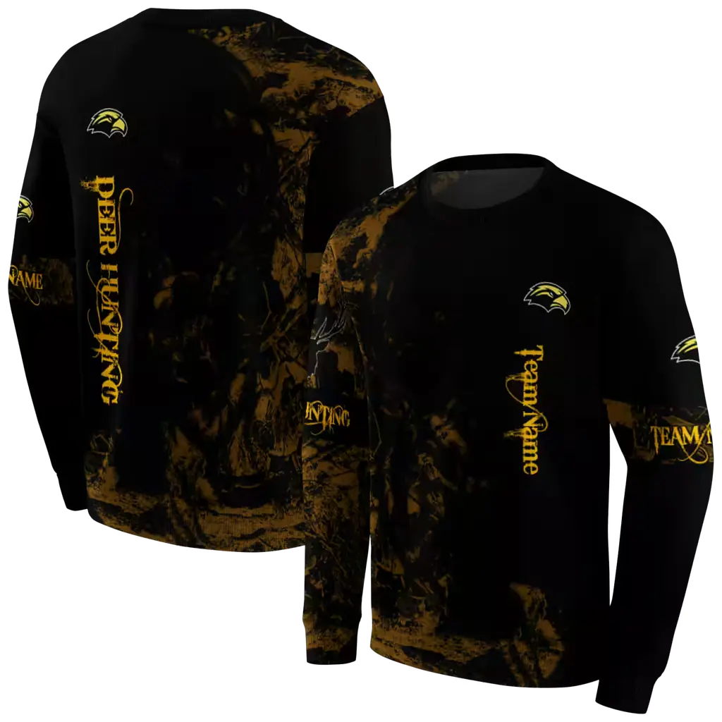 custom southern miss golden eagles deer silhouette black hoodie premium grade custom southern miss golden eagles deer silhouette black hoodie premium grade