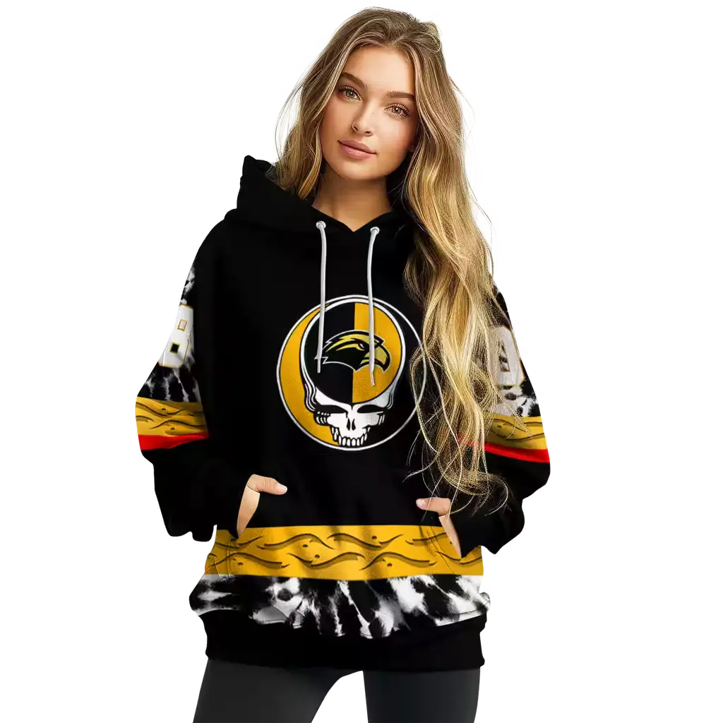 custom southern miss golden eagles grateful vibes black hoodie high quality custom southern miss golden eagles grateful vibes black hoodie high quality