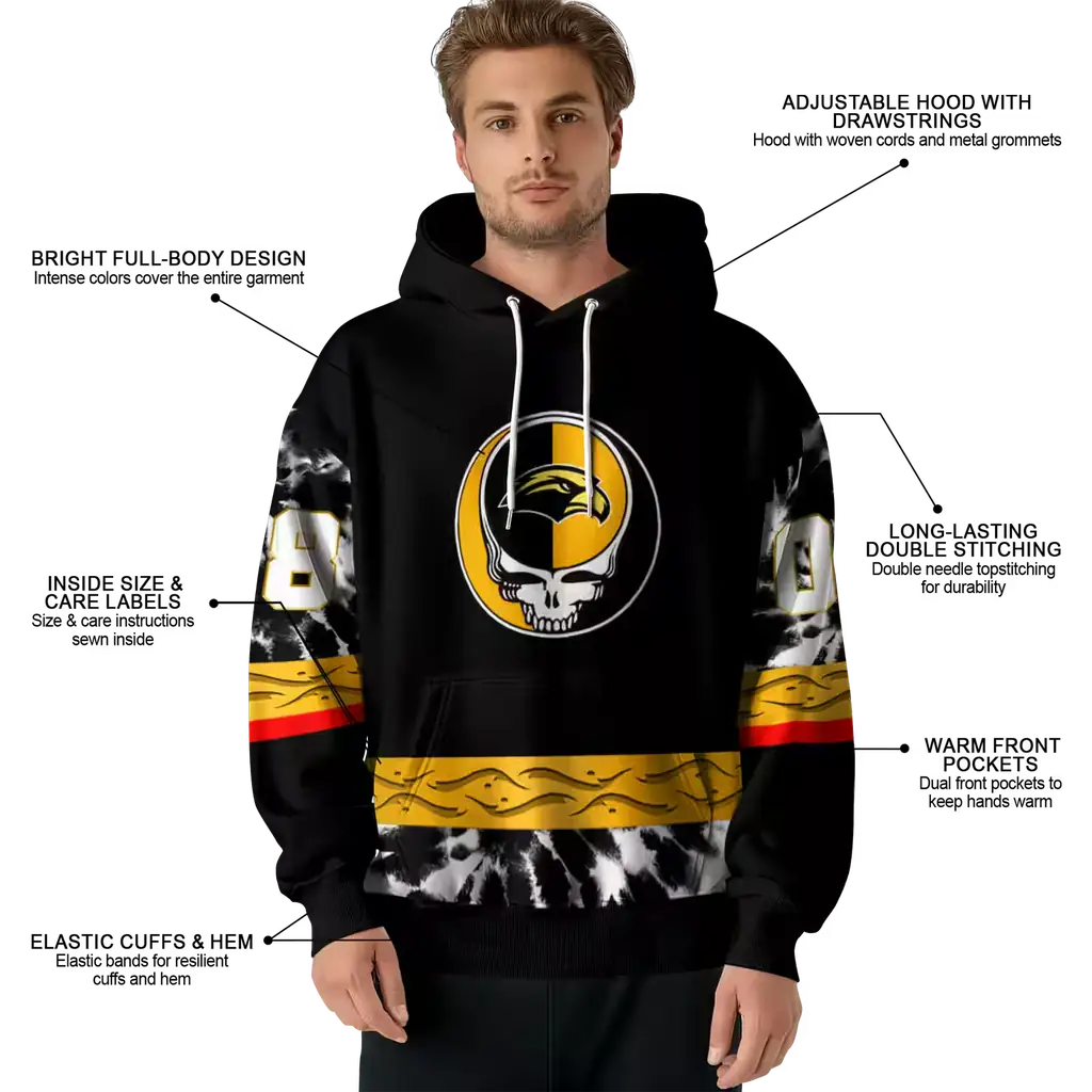 custom southern miss golden eagles grateful vibes black hoodie latest model custom southern miss golden eagles grateful vibes black hoodie latest model