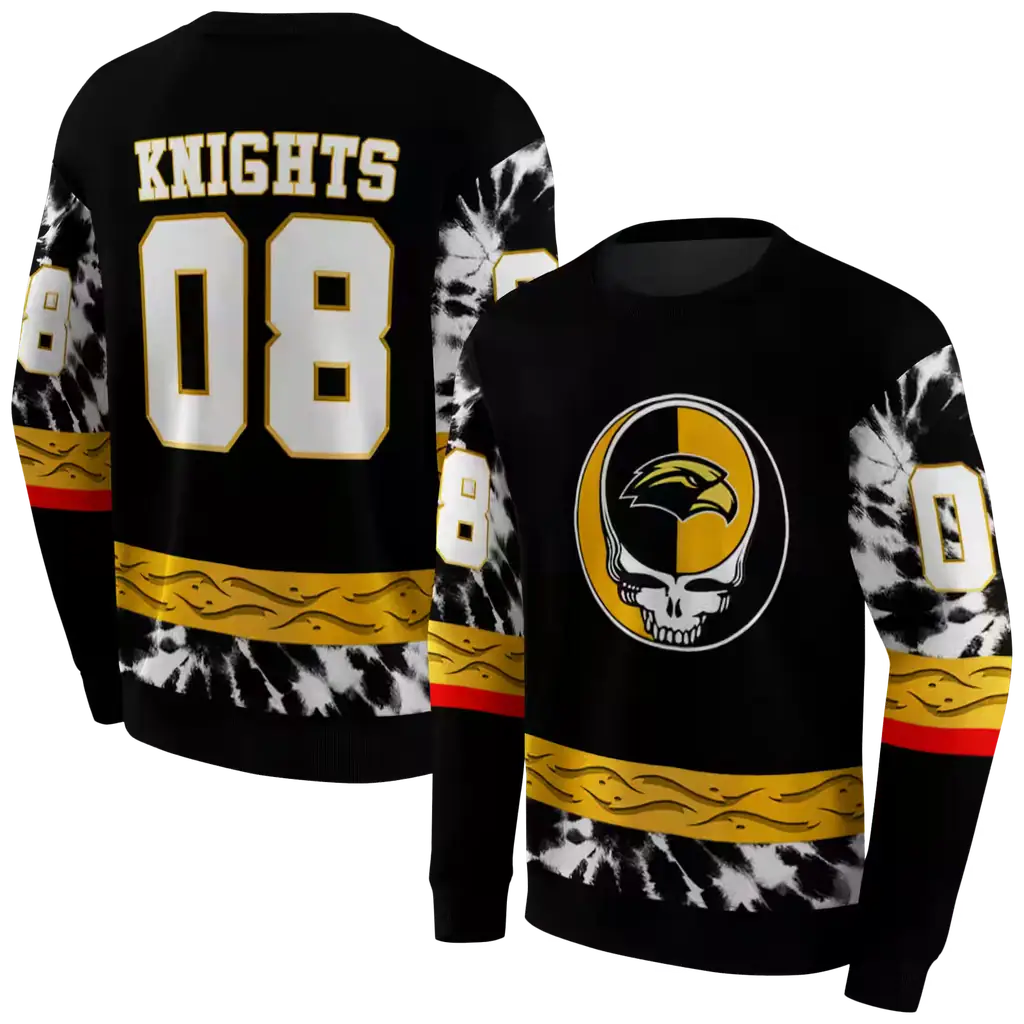 custom southern miss golden eagles grateful vibes black hoodie premium grade custom southern miss golden eagles grateful vibes black hoodie premium grade