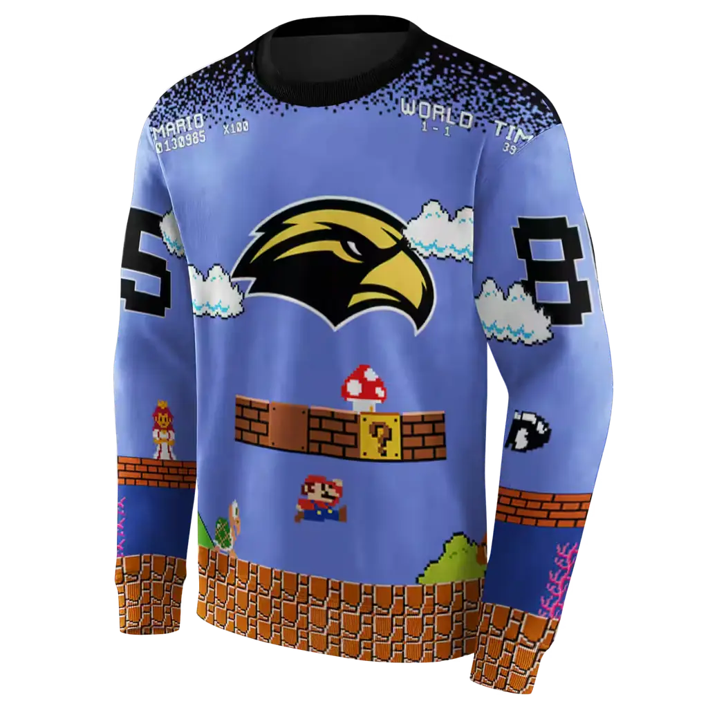 custom southern miss golden eagles mario blue black hoodie new arrival custom southern miss golden eagles mario blue black hoodie new arrival