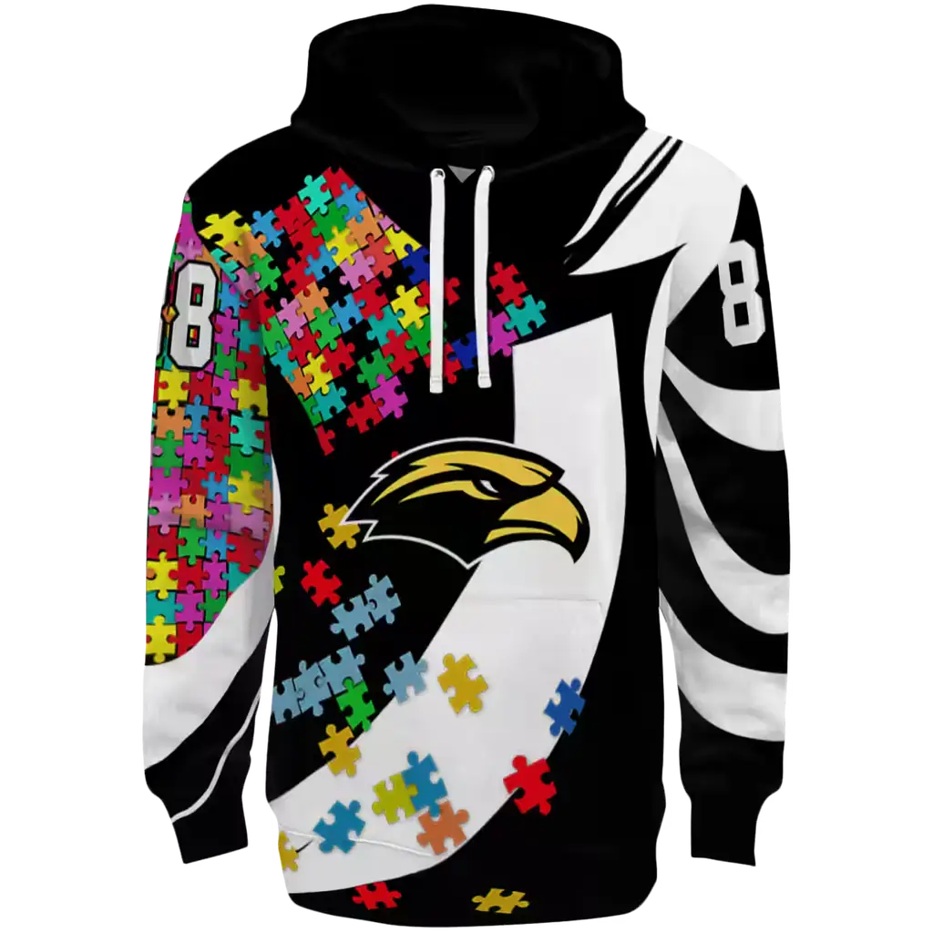 custom southern miss golden eagles puzzle pieces black hoodie best selling custom southern miss golden eagles puzzle pieces black hoodie best selling