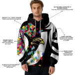 custom southern miss golden eagles puzzle pieces black hoodie best selling