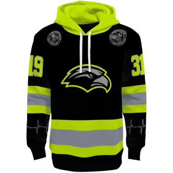 custom southern miss golden eagles safety motif black neon green hoodie best selling