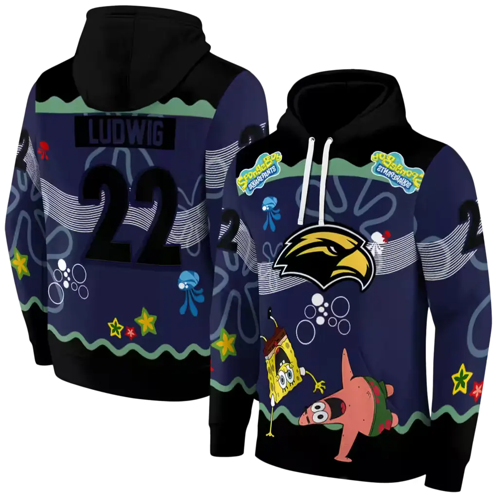 custom southern miss golden eagles spongebob patrick star black navy hoodie fashion forward custom southern miss golden eagles spongebob patrick star black navy hoodie fashion forward
