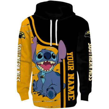 custom southern miss golden eagles stitch black hoodie best selling