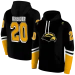 custom southern miss golden eagles striped sleeves black hoodie best selling