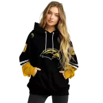custom southern miss golden eagles striped sleeves black hoodie best selling