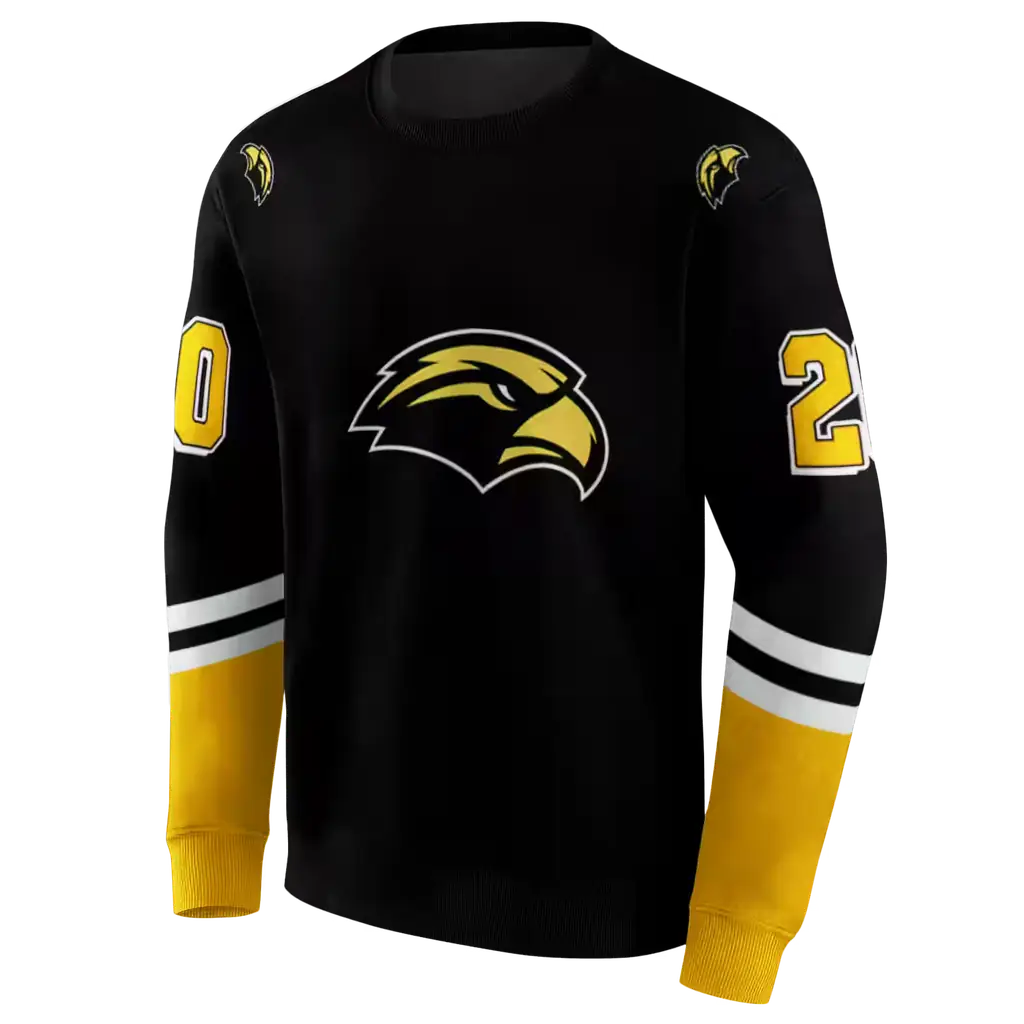 custom southern miss golden eagles striped sleeves black hoodie new arrival custom southern miss golden eagles striped sleeves black hoodie new arrival