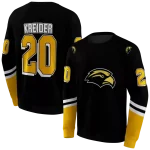 custom southern miss golden eagles striped sleeves black hoodie best selling