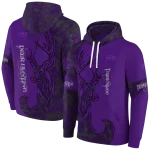 custom tcu horned frogs deer silhouette purple hoodie best selling