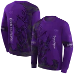 custom tcu horned frogs deer silhouette purple hoodie best selling