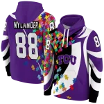 custom tcu horned frogs puzzle pieces purple hoodie best selling
