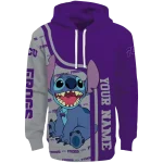 custom tcu horned frogs stitch purple hoodie best selling