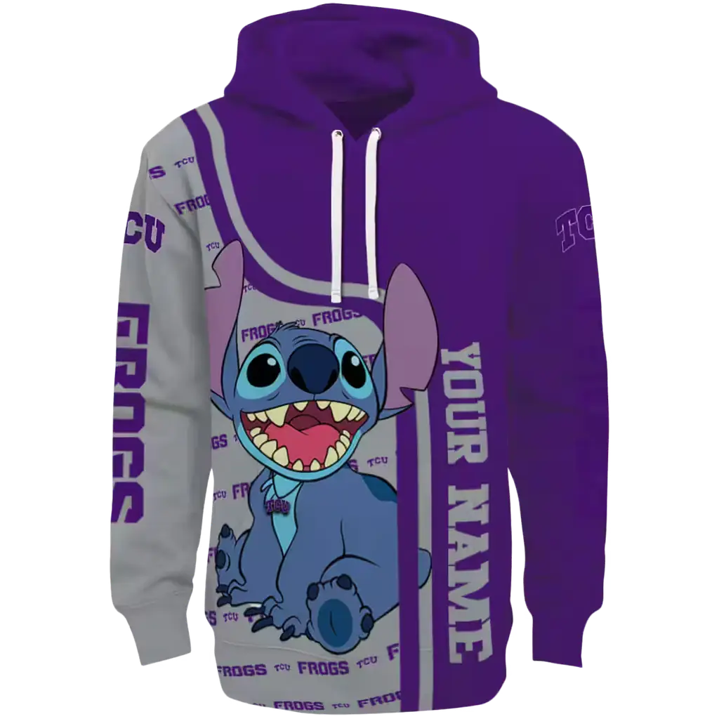 custom tcu horned frogs stitch purple hoodie best selling custom tcu horned frogs stitch purple hoodie best selling