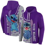 custom tcu horned frogs stitch purple hoodie best selling