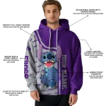 custom tcu horned frogs stitch purple hoodie best selling