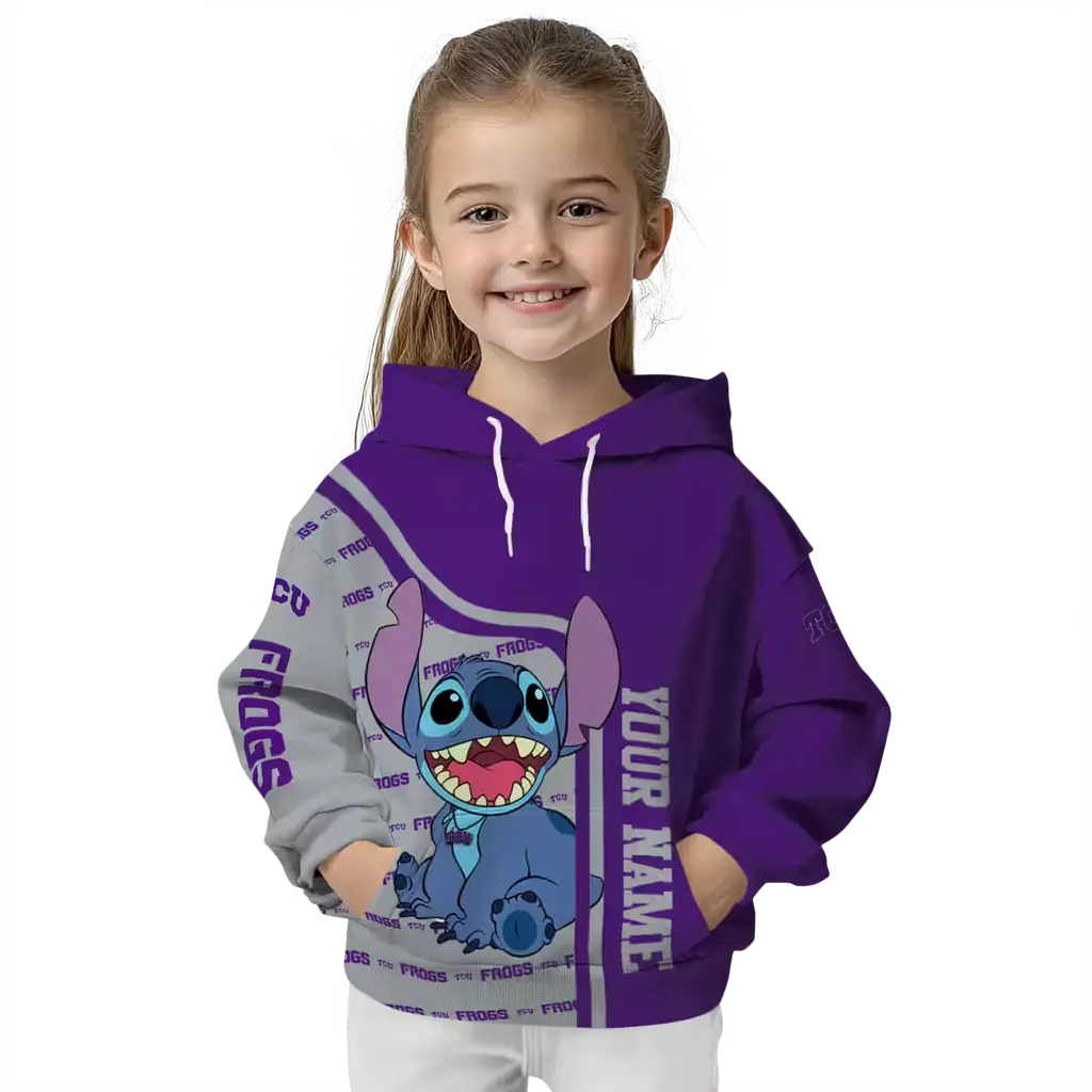 custom tcu horned frogs stitch purple hoodie top rated custom tcu horned frogs stitch purple hoodie top rated