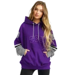 custom tcu horned frogs striped sleeves purple hoodie best selling
