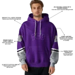 custom tcu horned frogs striped sleeves purple hoodie best selling