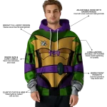 custom tcu horned frogs superhero armor purple green hoodie best selling