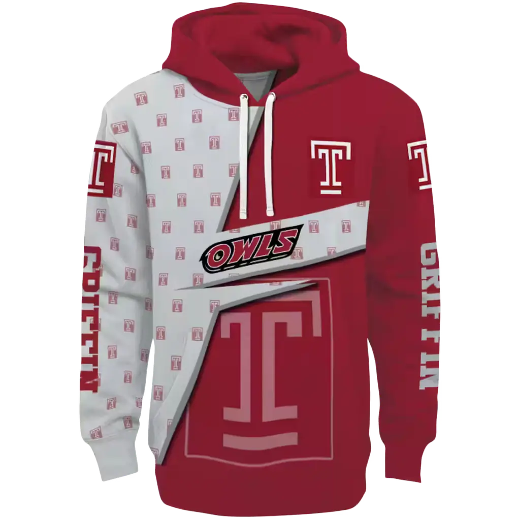 custom temple owls abstract shape red hoodie best selling custom temple owls abstract shape red hoodie best selling