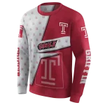 custom temple owls abstract shape red hoodie best selling