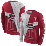 custom temple owls abstract shape red hoodie best selling
