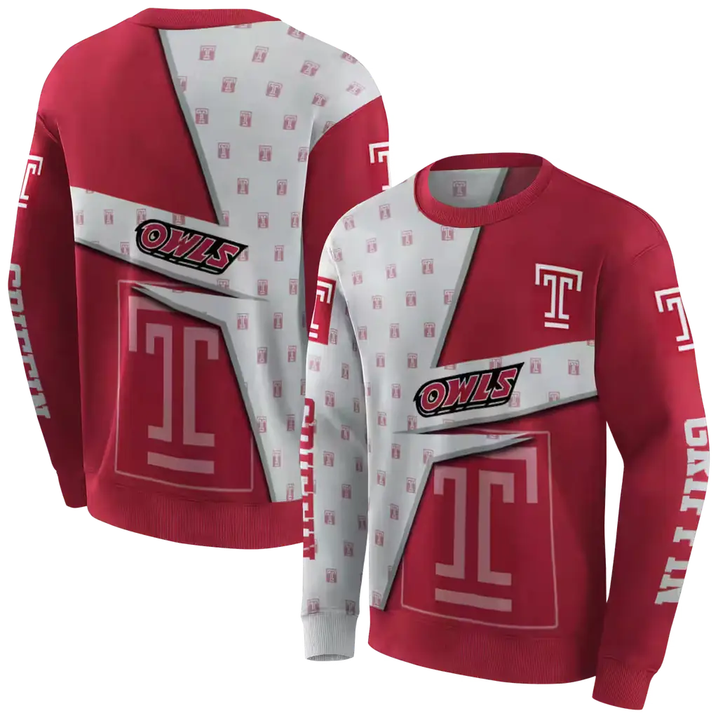 custom temple owls abstract shape red hoodie premium grade custom temple owls abstract shape red hoodie premium grade