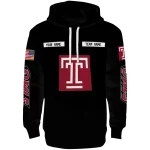 custom temple owls punisher skull black hoodie best selling