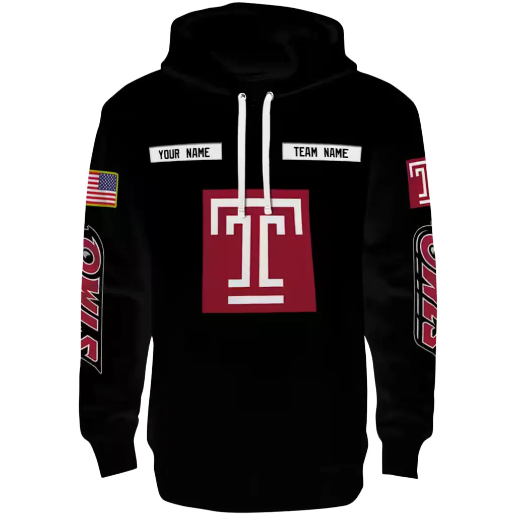 custom temple owls punisher skull black hoodie best selling custom temple owls punisher skull black hoodie best selling