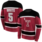 custom temple owls striped pattern red hoodie best selling