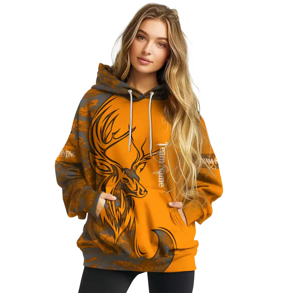 custom tennessee volunteers deer silhouette orange hoodie high quality custom tennessee volunteers deer silhouette orange hoodie high quality