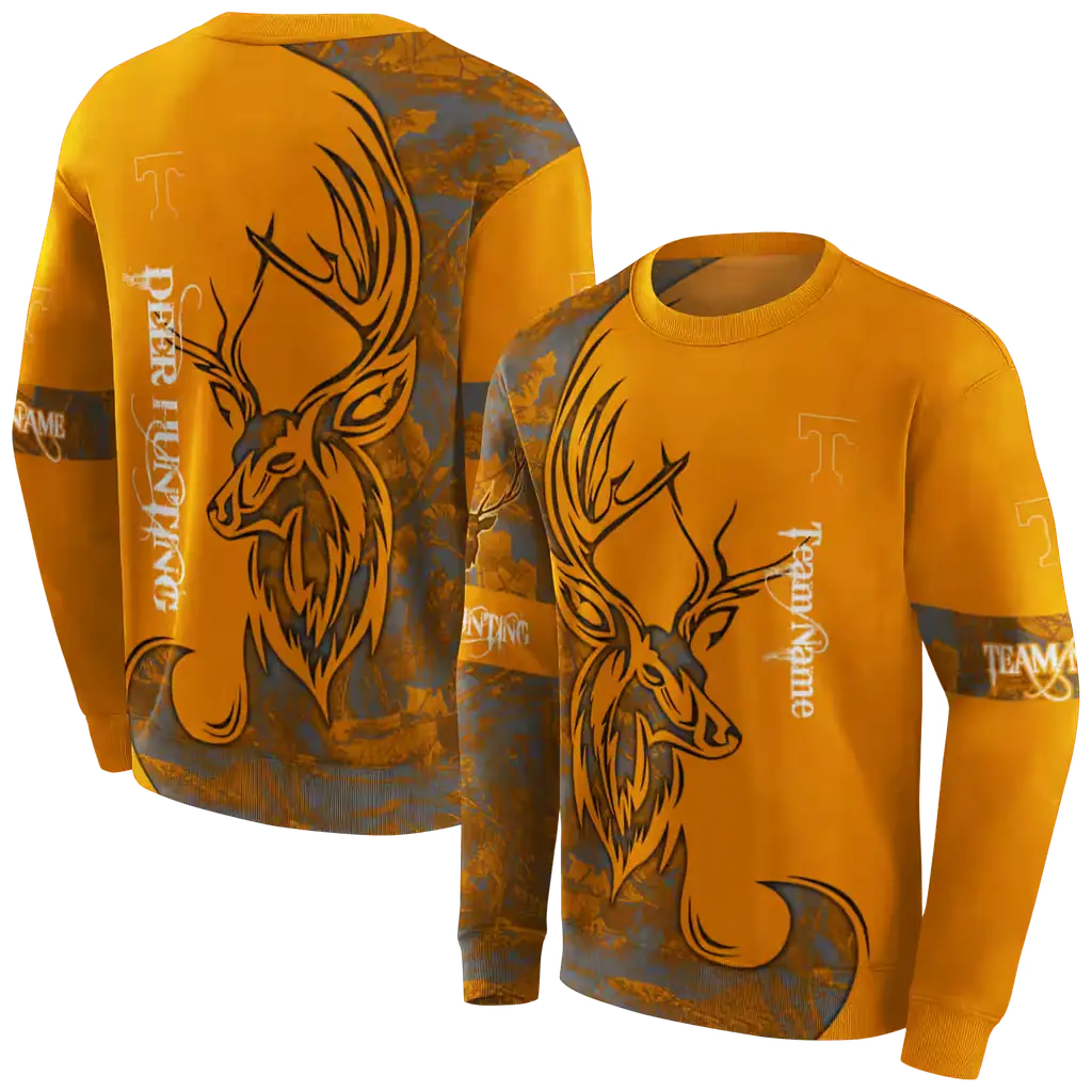 custom tennessee volunteers deer silhouette orange hoodie premium grade custom tennessee volunteers deer silhouette orange hoodie premium grade