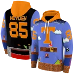 custom tennessee volunteers mario blue black hoodie best selling