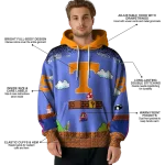 custom tennessee volunteers mario blue black hoodie best selling